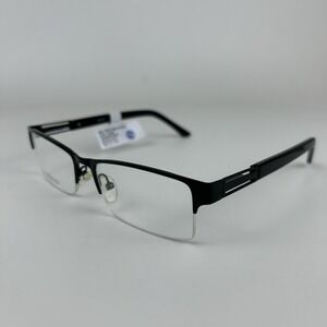 New Walmart Men's Eyeglasses Frames FM17266 Black Half Rim MSRP $76